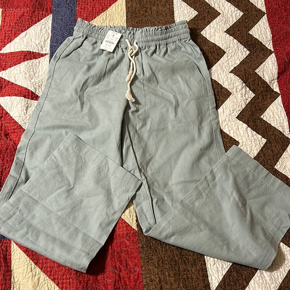 NWT J Crew Factory Drawstring Linen Pants